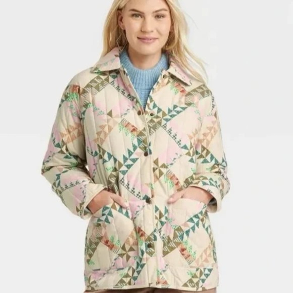 Universal Thread Multicolor Quilted Jacket